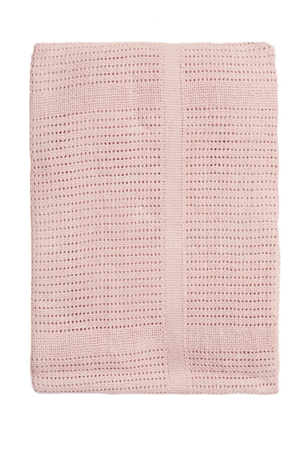 Stickad babyfilt i rosa